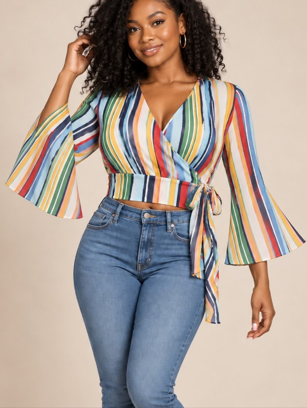 Wrap Blouse w/tie